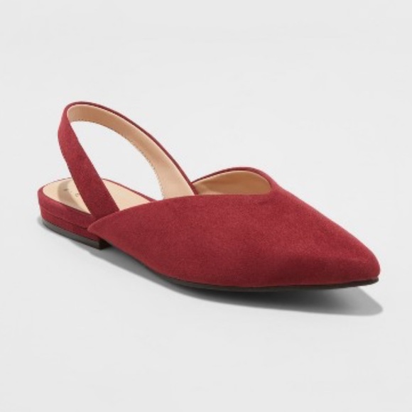 a new day • Sz 6.5 Maroon Sling Back Flats - Picture 2 of 3